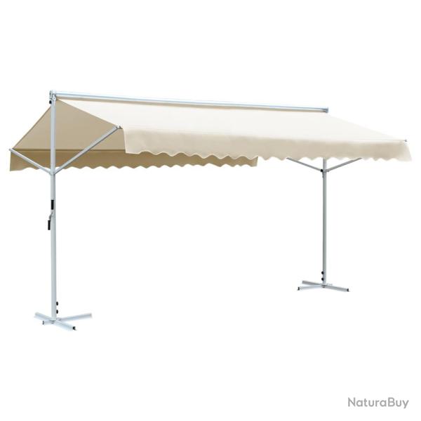 Auvent sur pied 600 x 300 cm cr�me 02_0007483