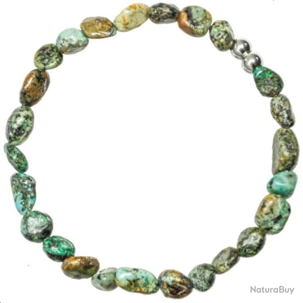 Bracelet en jaspe africain - Perles roul�es 5 � 8 mm