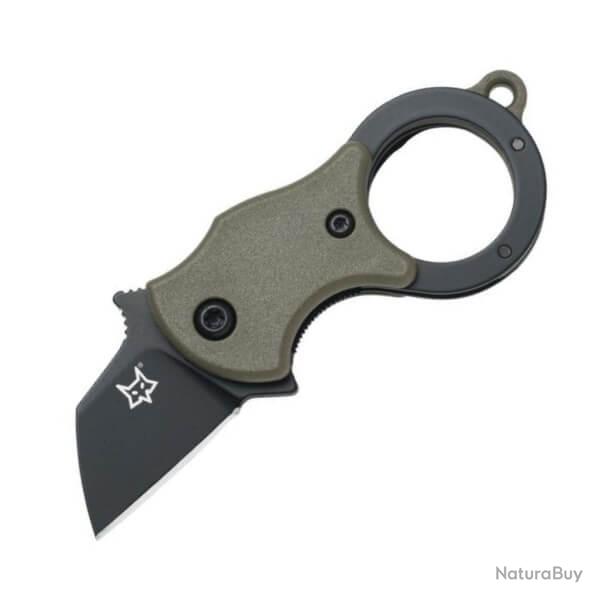 Couteau pliant Fox Mini-Ta lame noire et manche kaki