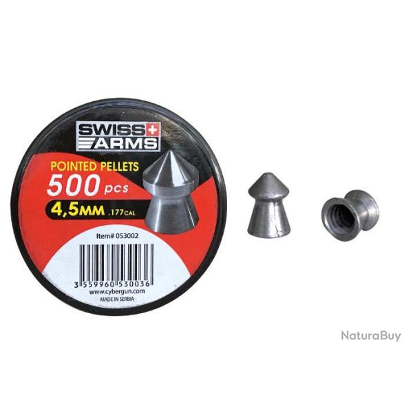 PLOMBS POINTUS SWISS ARMS CAL. 4,5 MM
