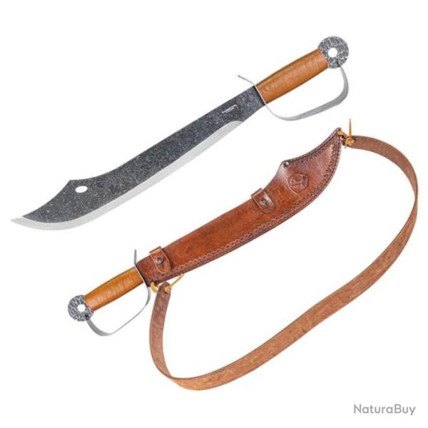 Condor Buccaneer Pirate Sword Lame Acier Carbone 1075 Manche Cuir Etui Cuir El Salvador CTK1030155HC