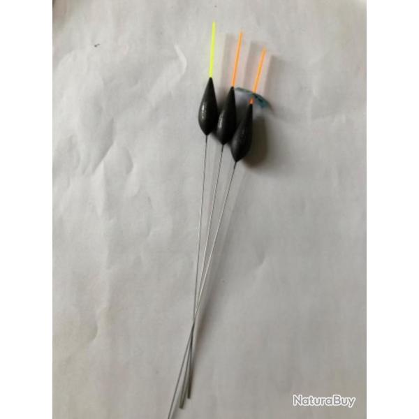 3 flotteur rive 1.25  gr oval Didier Delannoy peche coup