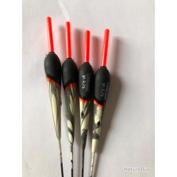 4 flotteur carpe Colmic 0,75 gr fil int�rieur lione peche coup