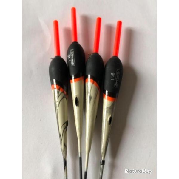 4 flotteur carpe Colmic 1 gr fil int�rieur lione peche coup