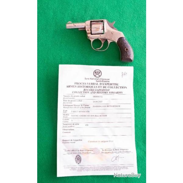 REVOLVER HARRINGTON & RICHARDSON    en 32  COLT/S&W  BEL ETAT  +CERTIFICAT   REF:721