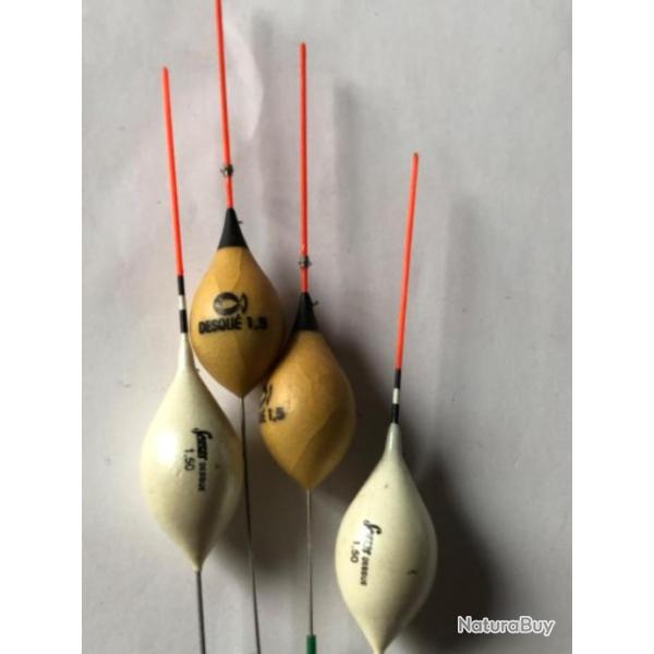 4 flotteur Sensas  1,50 gr desqu peche coup