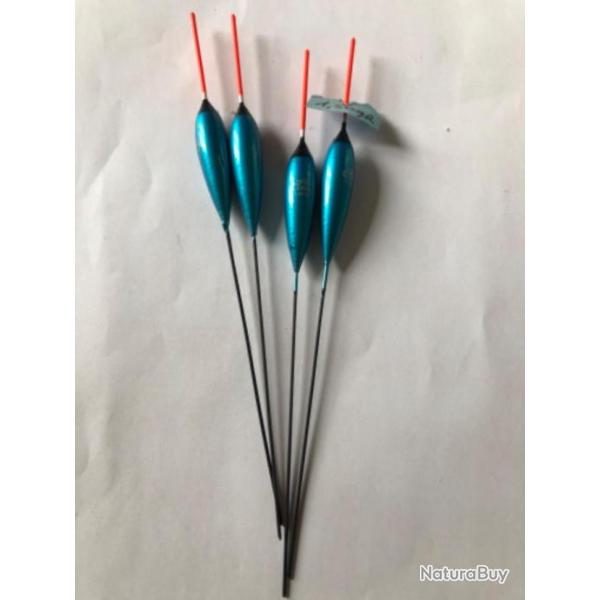 4 flotteur cureau 1,50 gr quille carbone peche coup