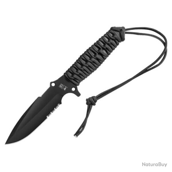 Couteau fixe TB Outdoor Le Maraudeur� Paracorde noir
