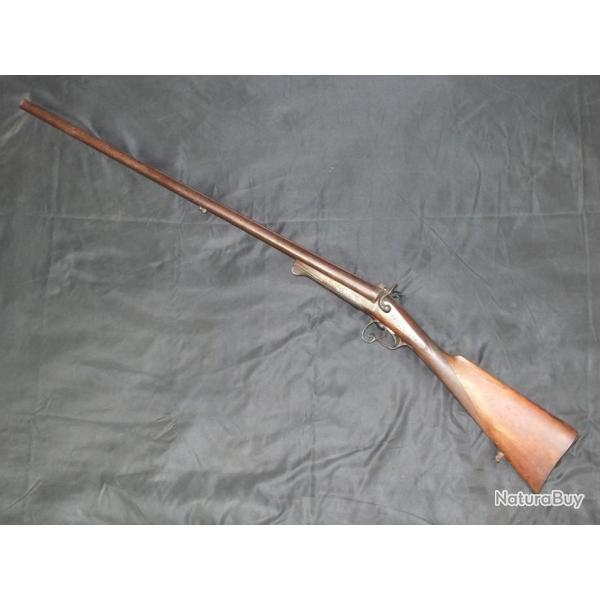 Fusil juxtapos� grav� � broches cal.16/65 sign� Marius Bertrand