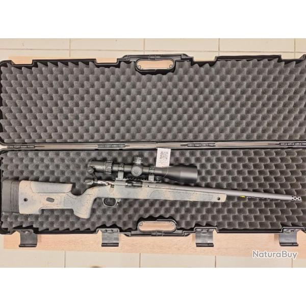 Carabine BERGARA B14 WILDERNESS HMR 308 Winchester + lunette Element Optics TITAN 5-25x56 FFP APR-2D