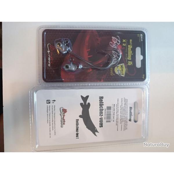 !!! T�tes plomb�es ULTIMATE FISHING MATT ROLLING 15 BIG BAIT !!!