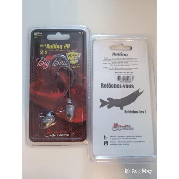 !!! T�tes plomb�es ULTIMATE FISHING MATT ROLLING 20 BIG BAIT !!!