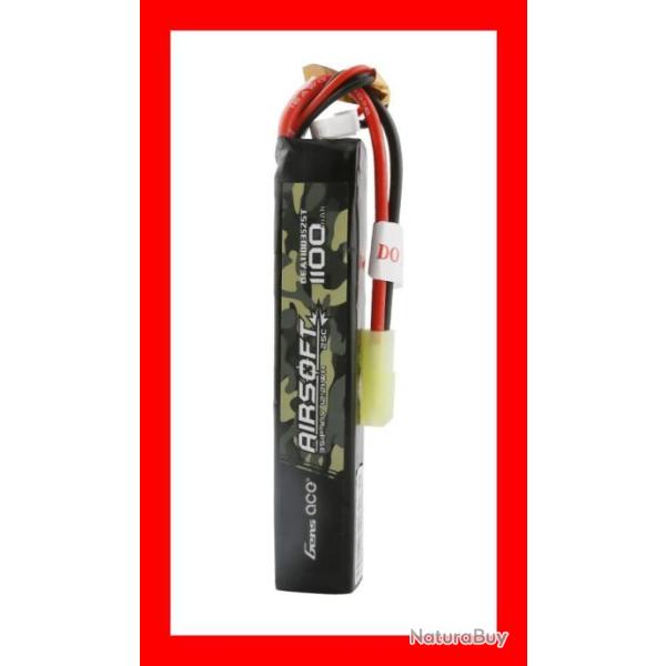 BATTERIE AIRSOFT GEN ACE LIPO 11.1 V 25C 3S1P 1100MAH CONNECTEUR TAMIYA