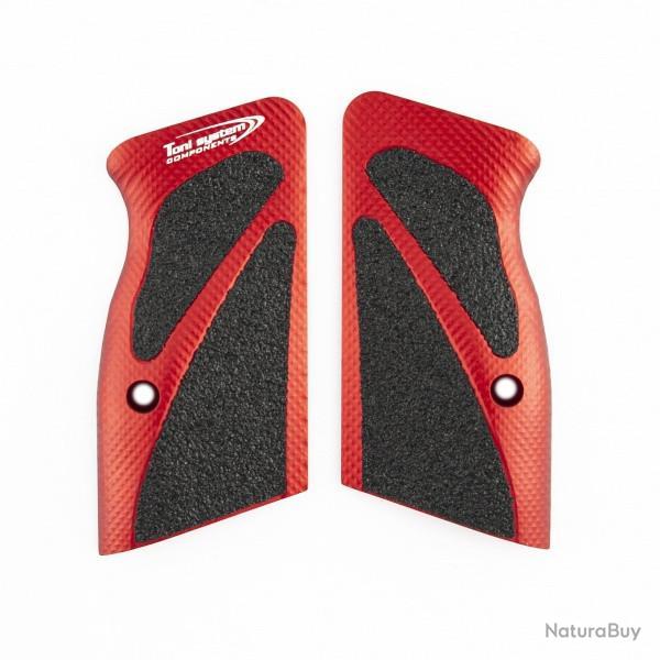 Poign�es courtes 3D pour P19L-P21L-T95F-Stock (ancien mod�le) - TONI SYSTEM - Rouge