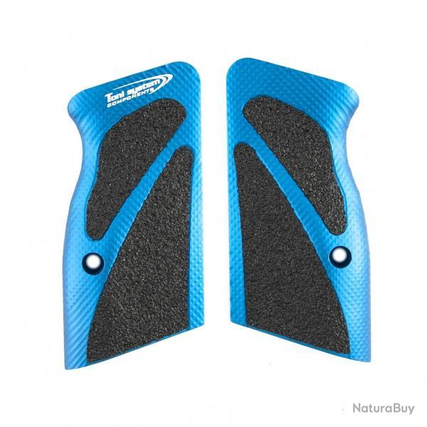 Poign�es courtes 3D pour P19L-P21L-T95F-Stock (ancien mod�le) - TONI SYSTEM - Bleue