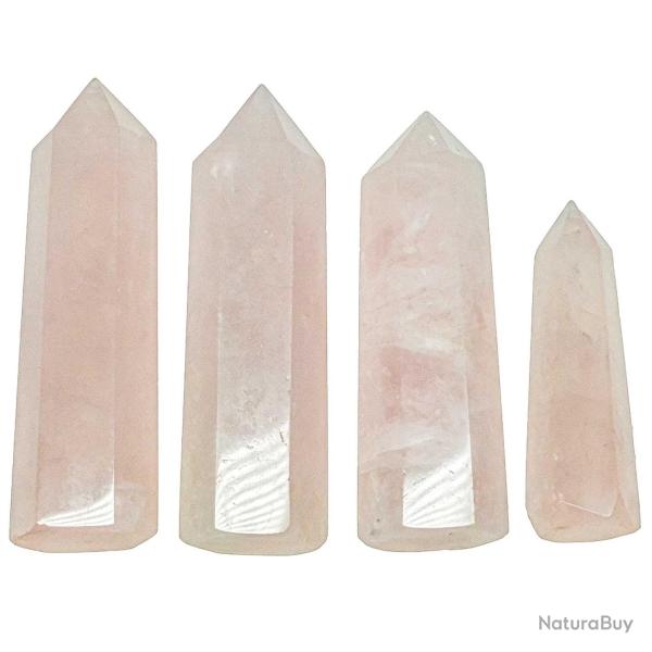 Pointe polie ob�lisque quartz rose mono-termin�e - A l'unit� 101 � 120 grammes