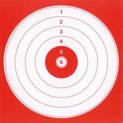 100 Cibles Cartons 14 Cm x14 Cm Rouges