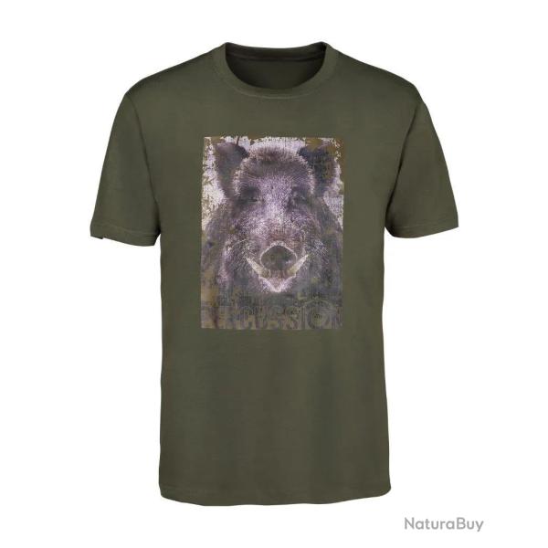 T shirt Serigraphie Sanglier Percussion