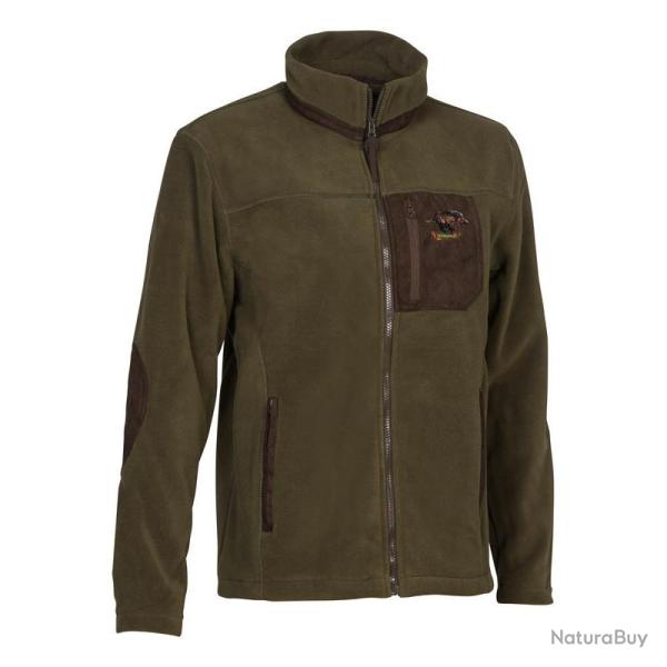 Blouson Polaire De Chasse Percussion Cor Kaki Sanglier