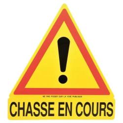 Panneau Chasse En Cours Triangulaire