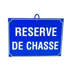 Panneau R&eacute;serve De Chasse 28 x 20 Cm Bleu
