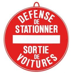 Panneau D&eacute;fense De Stationner 28 Cm Rouge