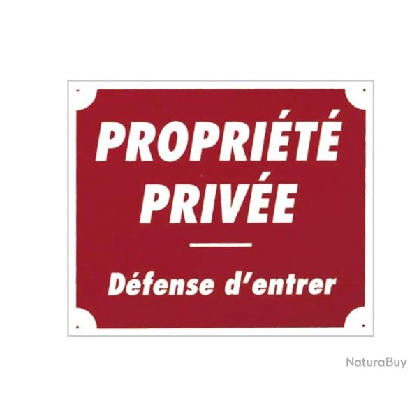 Panneau Propri�t� Priv�e En Aluminium Rouge