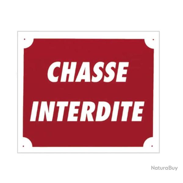 Panneau Chasse Interdite En Aluminium Rouge