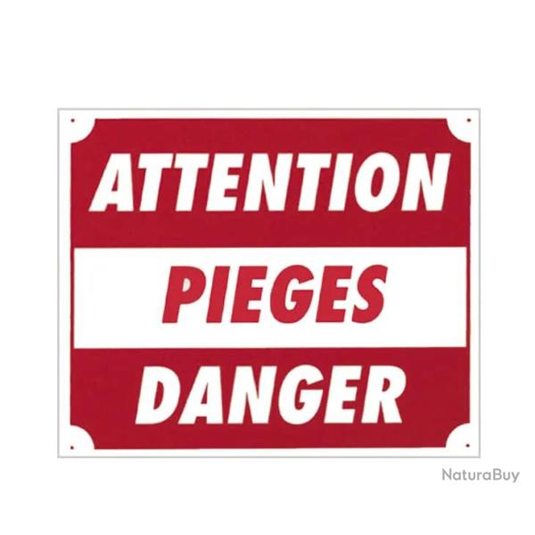 Panneau Attention Pi�ges Danger En Akilux Rouge