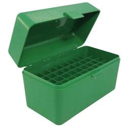 Bo&icirc;te De Rangement Pour 50 Balles De Chasse Calibre 30-06, 243Win, 270Win, 308Win-vert et noir