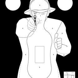 100 Cibles Silhouette Police 51 Cm x 71 Cm Blanches