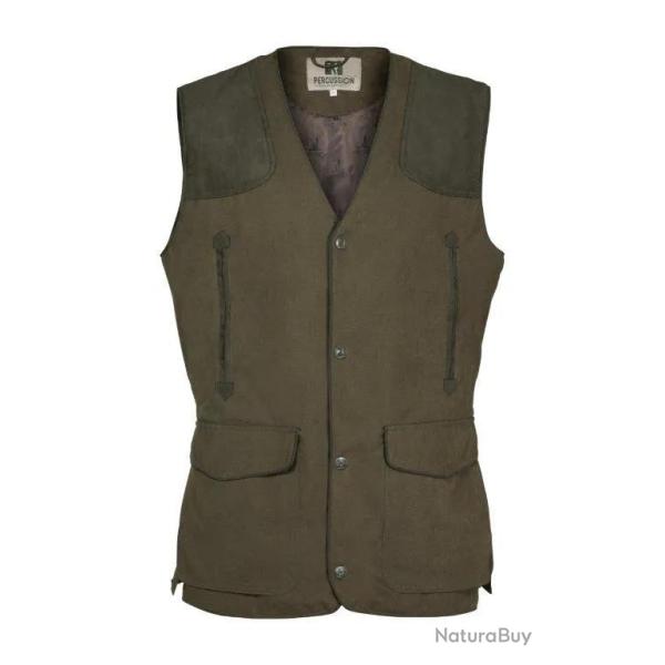 Gilet De Chasse Percussion Rambouillet Kaki