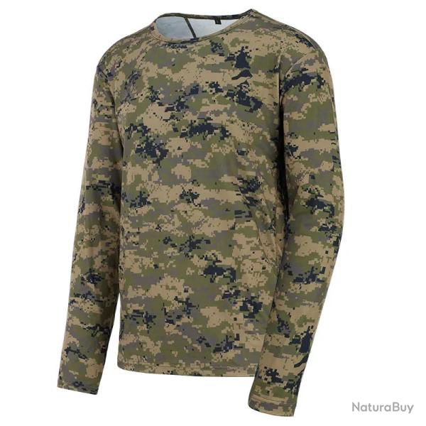 Tee Shirt Manches Longues Orset Tee Stagunt Camo Pixel Kaki