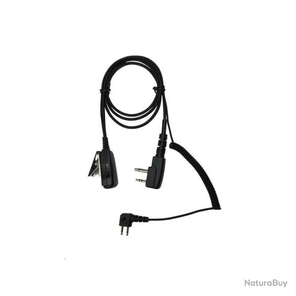 Cable Micro Pour Casque Peltor SportTac Talkie Walkie Midland G