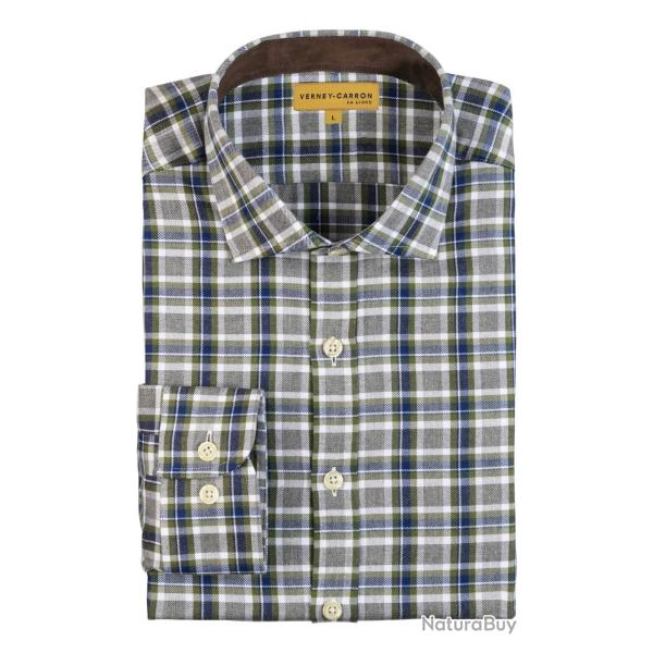 Chemise de chasse Ligne Verney Carron Cheverny Kaki Bleu