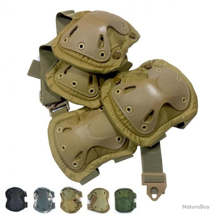 Uugood Genouillères Et Coudières Tactiques - Set Protection Militaire Pour Airsoft Paintball Chasse