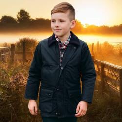 Veste enfant matelassée  huilé Bleu