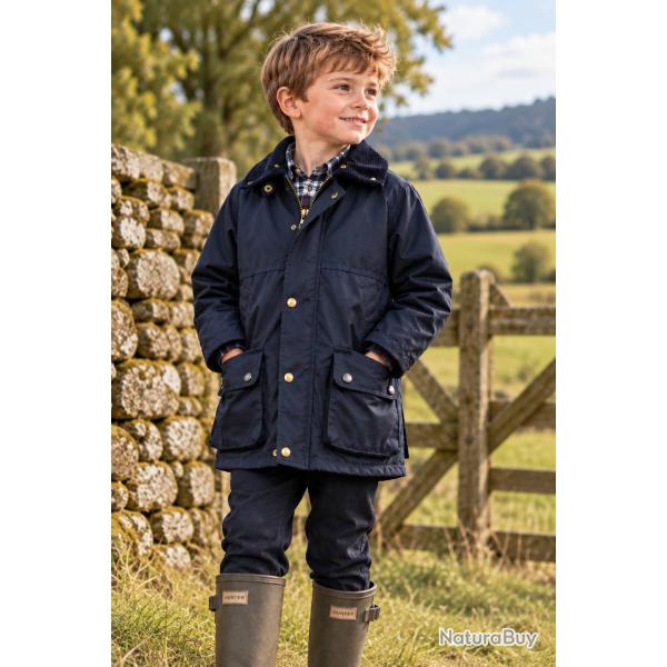 Veste enfant matelass�e  huil� Bleu