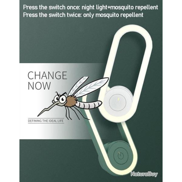 Veilleuse Ultrason Anti Moustique Insecte Xiaomi, Couleur: Blanc 3pcs