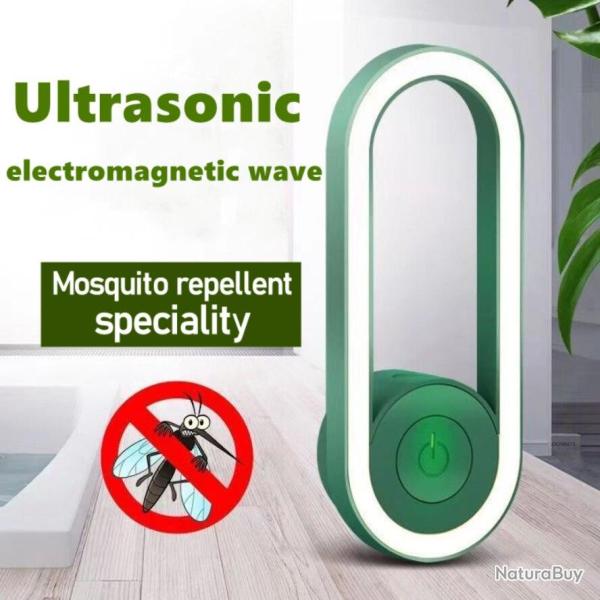 Veilleuse Ultrason Anti Moustique Insecte Xiaomi, Couleur: Vert 3pcs