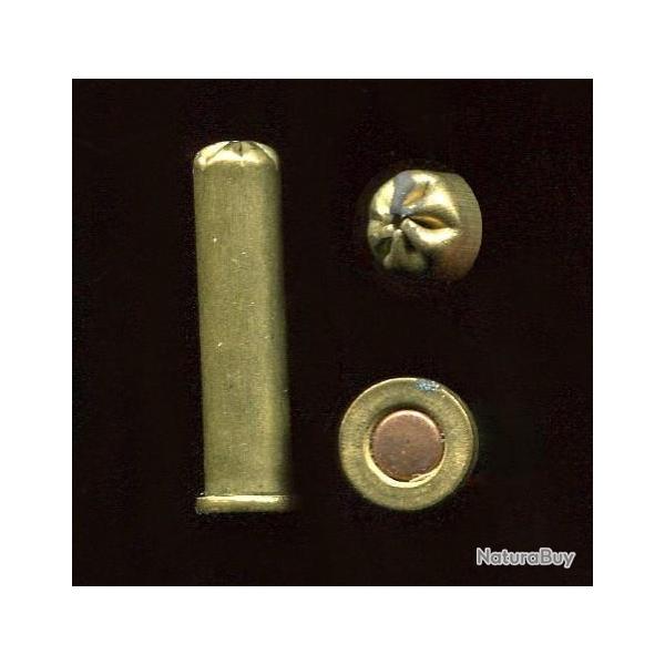 6 mm � blanc - �tui laiton de 28 mm ferm� en rosette 6 plis - amorce cuivre - RARE