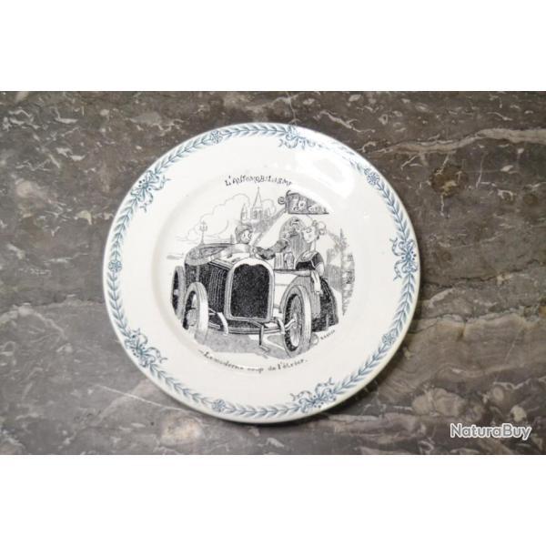 Assiette parlante Saint Amand le sport L'AUTOMOBILISME auto D�co murale vintage humoristique R ROGER
