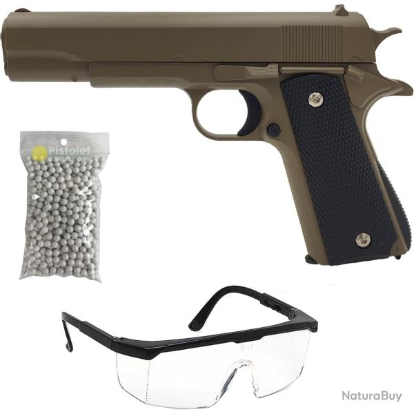 Pack r�plique airsoft Style 1911 Tan (Galaxy)