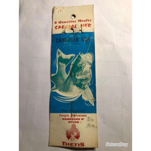 6 hame�on mont� 3/0  sur 45/100 sp�cial mer p�che ancien collection occasion THETIS