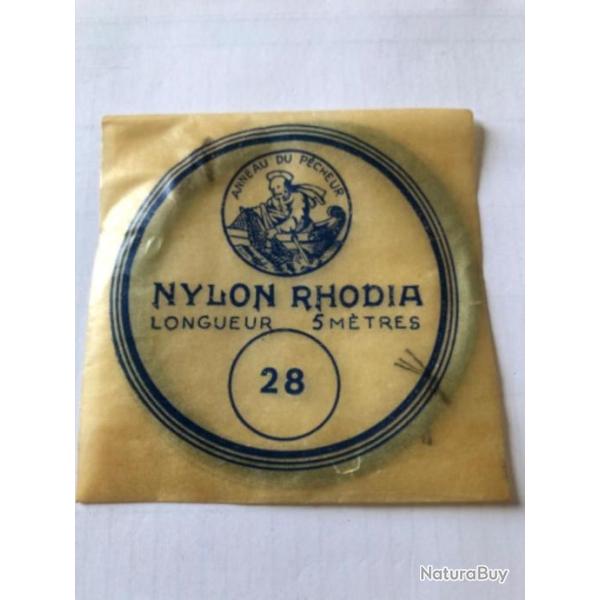 1 pochette nylon rhodia 5 m diam�tre 28 p�che ancien collection occasion