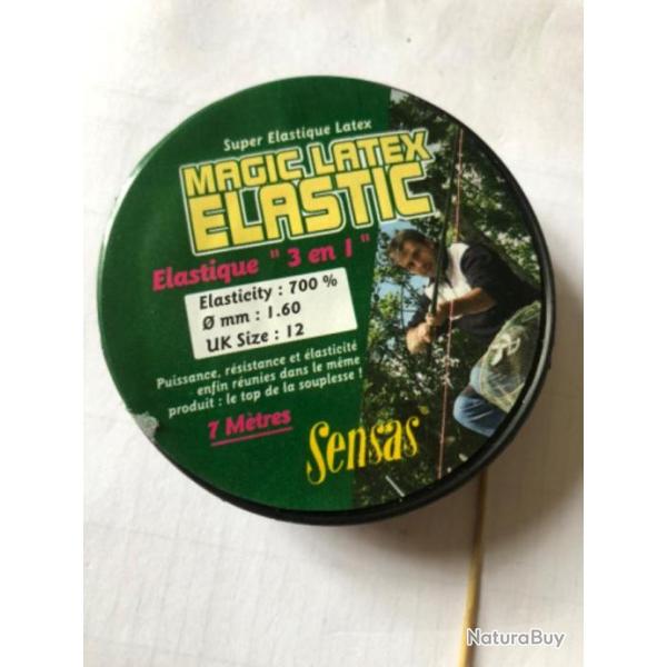 7 m �lastique magic latex 1,6 mm 700% plein peche coup