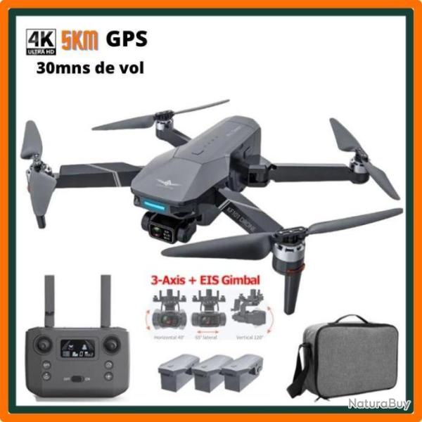 Drone 4k UHD cam�ra rotative GPS 3x batterie 30 mns d'autonomie - Port�e de 5KM - LIVRAISON RAPIDE