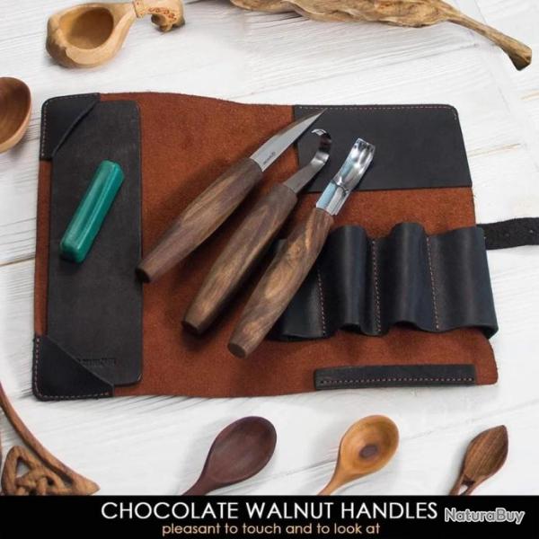 SET COUTEAUX WOODCARVING  - SCULPTURE BOIS