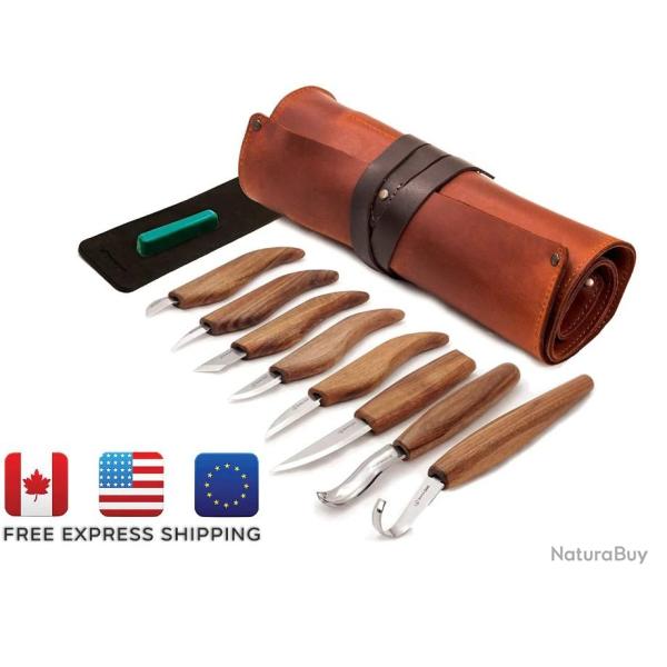 SET COMPLET DELUXE COUTEAUX WOODCARVING  - SCULPTURE BOIS