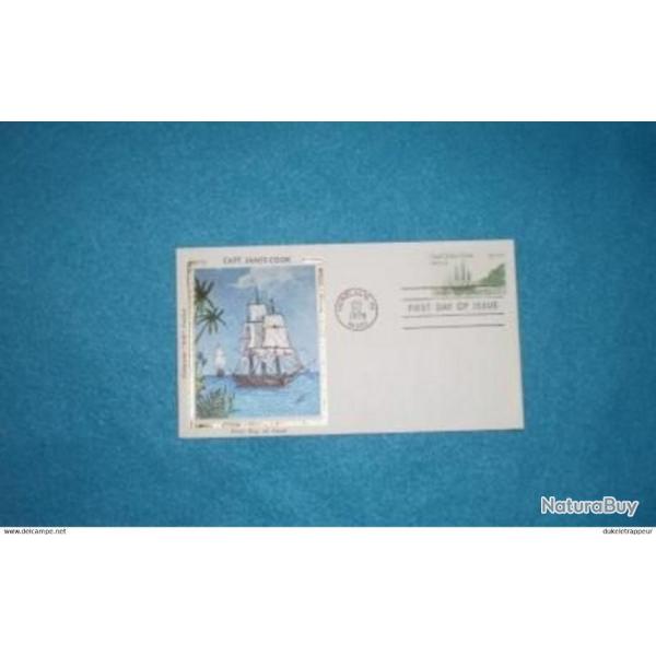 Enveloppe 1er jour !!! "CAPTAIN JAMES COOK" ,20 janvier 1978.